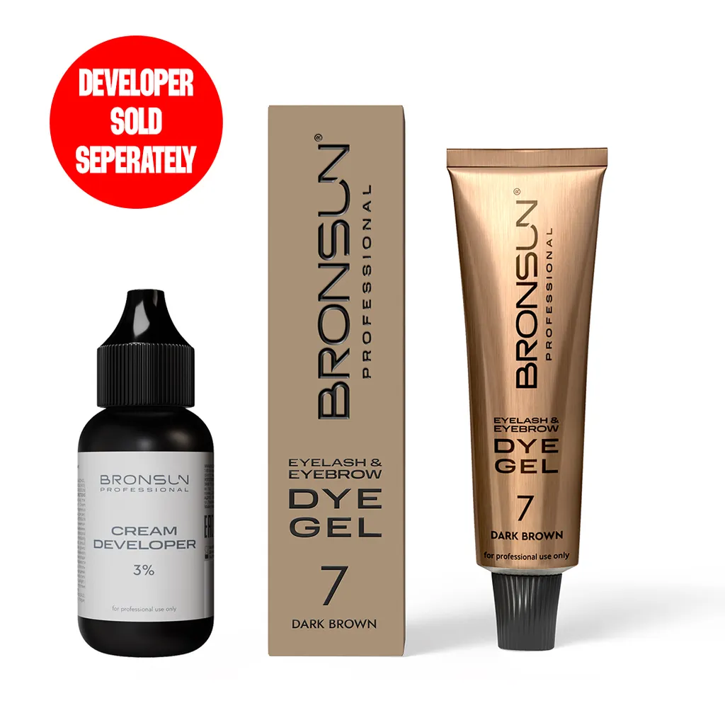 BRONSUN GEL LASH AND BROW TINT DYE / DEVELOPER (New Look)